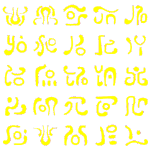 Majiri script alphabet maji